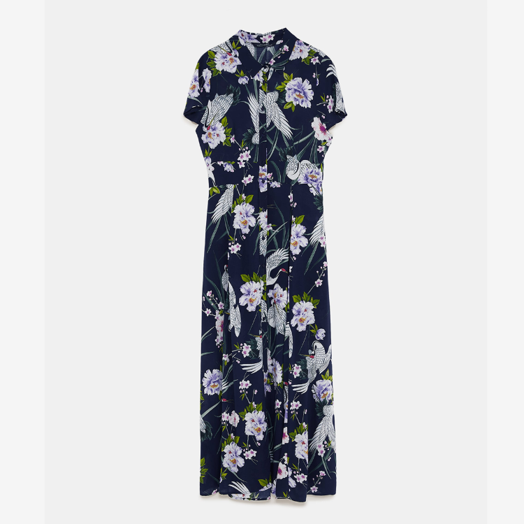 Picture of Long Floral Print Dress