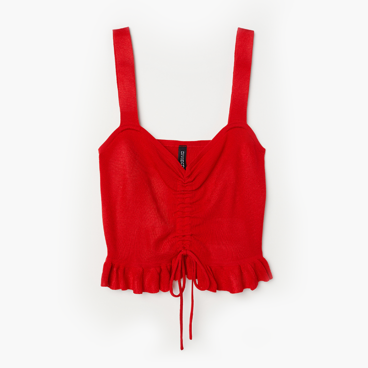 Picture of Fine-knit Drawstring Top