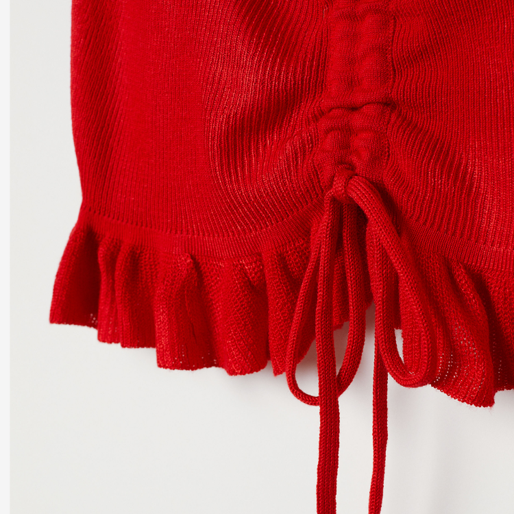 Picture of Fine-knit Drawstring Top
