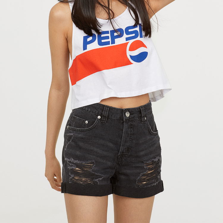 Picture of Black Denim Shorts